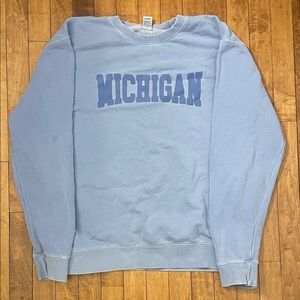 Light Blue Michigan Crewneck